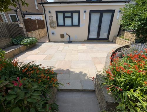 New Raj Green Indian Sandstone Patio in Bexley