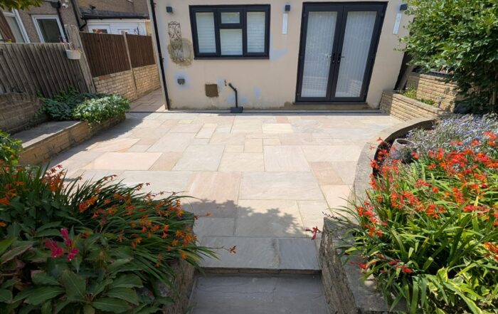 New Raj Green Indian Sandstone Patio in Bexley