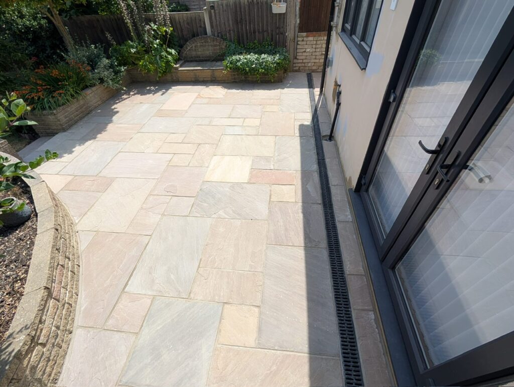 New Raj Green Indian Sandstone Patio in Bexley