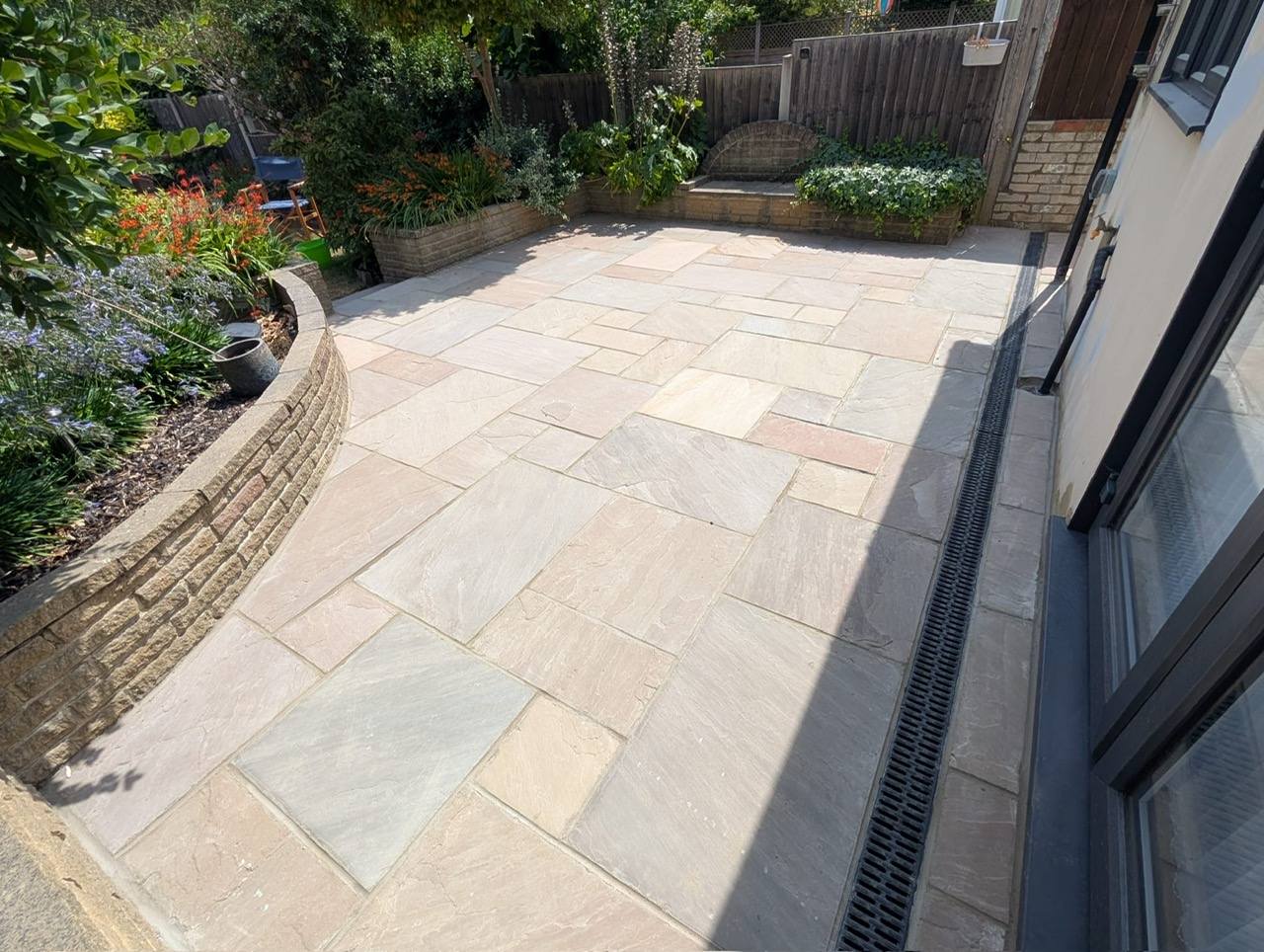 New Raj Green Indian Sandstone Patio in Bexley