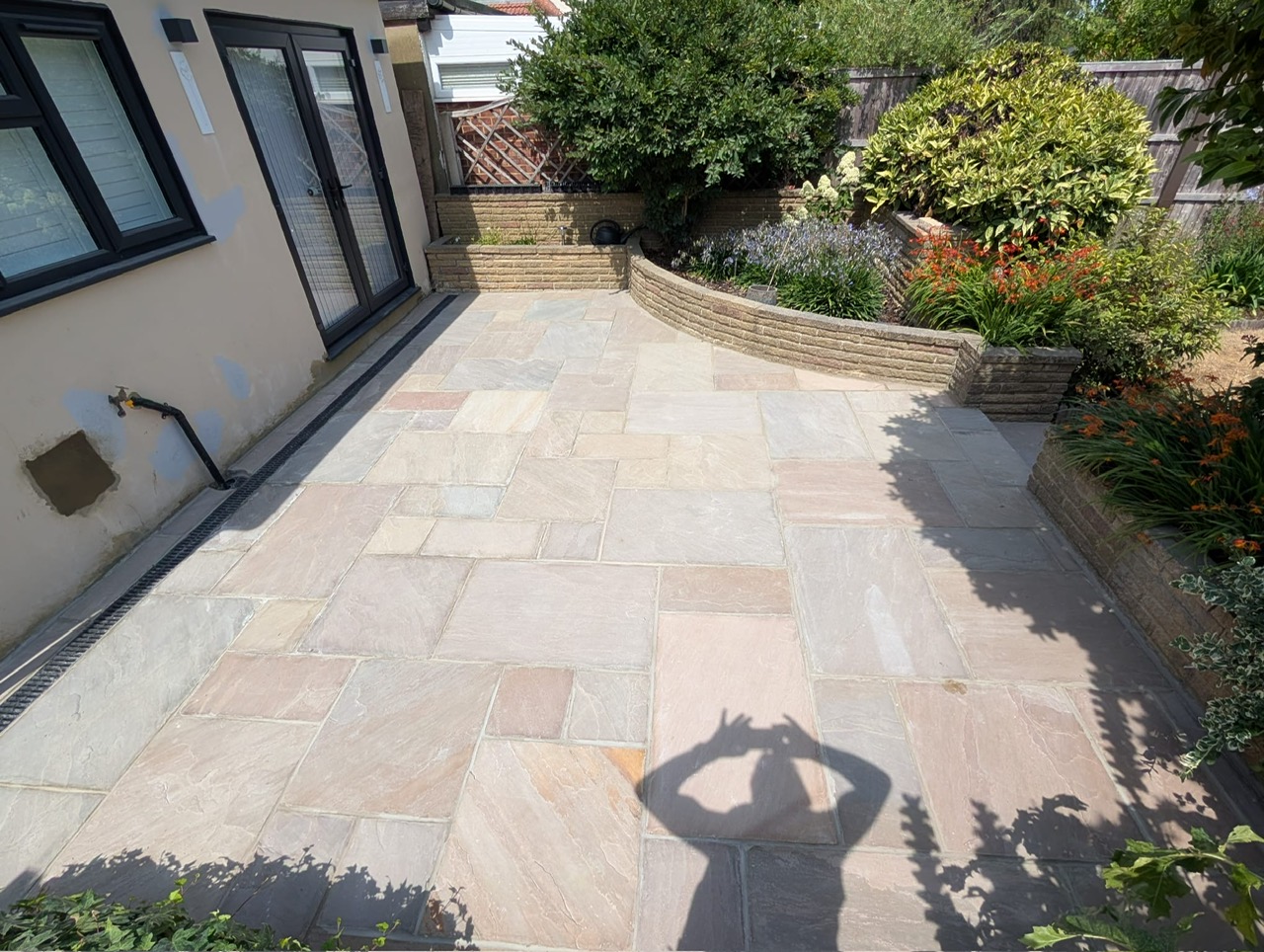 New Raj Green Indian Sandstone Patio in Bexley